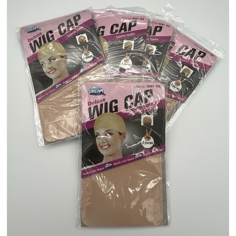 10 Dream Deluxe Wig Cap 0097 NA Beige OSFA 5 Packs Total New